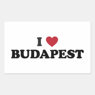 Ich liebe Budapest Ungarn Rechteckiger Aufkleber