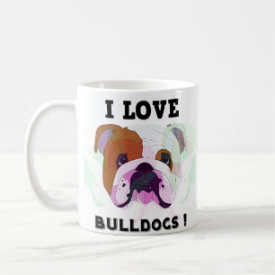 Ich liebe Bulldoggen Kaffeetasse