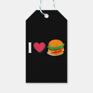 Ich liebe Burger Cheeseburger ungesunde Ernährung Geschenkanhänger