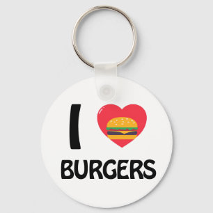 Ich liebe Burger Schlüsselanhänger