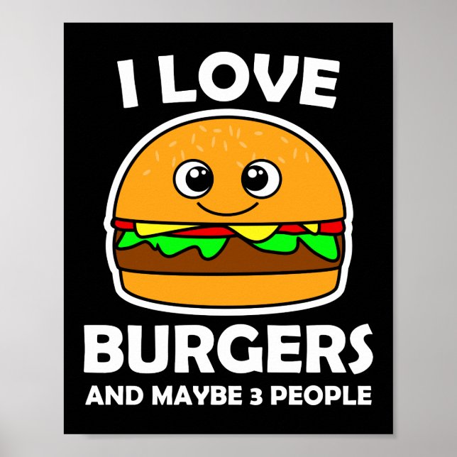 Ich Liebe Burger und vielleicht 3 Personen Poster (Vorne)