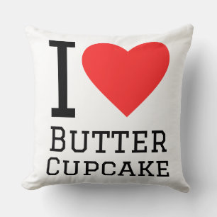Ich liebe Butter Cupcake  Kissen