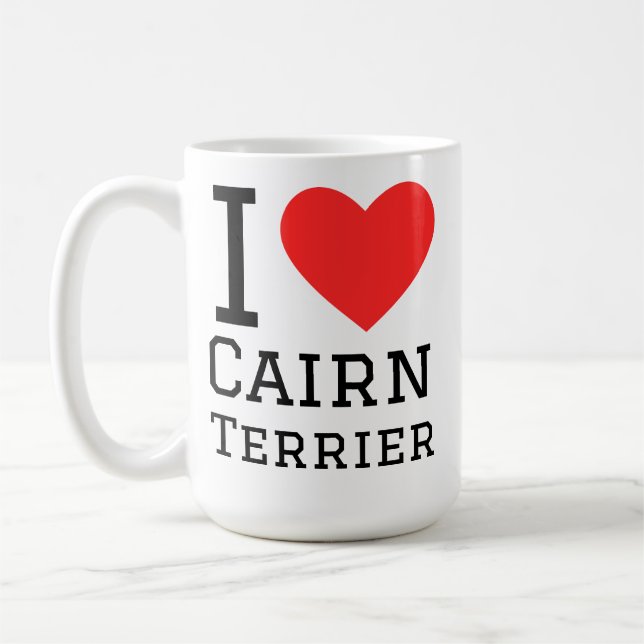 Ich liebe Cairn Terrier Kaffeetasse (Links)