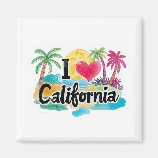 Ich liebe California  Magnet (Vorne)