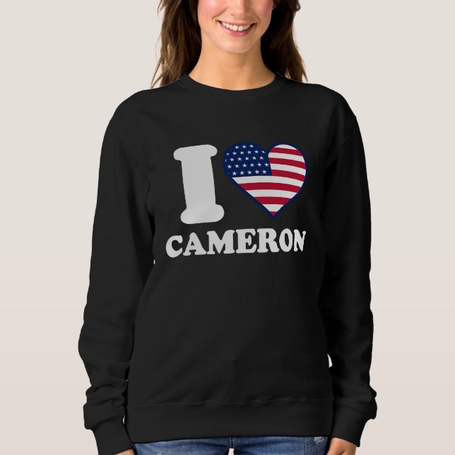 Ich liebe Cameron ich liebe Cameron von Herzen Sweatshirt (Vorderseite)