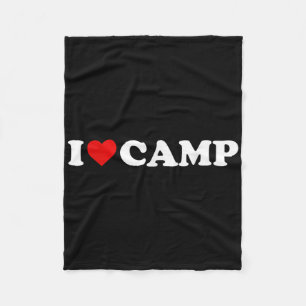 Ich liebe Camp - Herz Fleecedecke