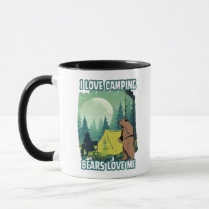 Ich liebe Camping, Bären lieben mich. Lustiger Bär Tasse