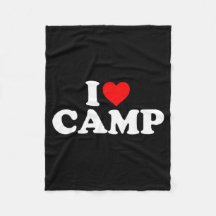 Ich liebe Camping - Herz Fleecedecke