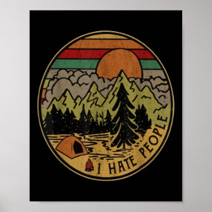 Ich liebe Camping, ich hasse Menschen im Freien Lu Poster