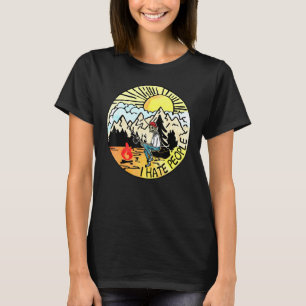 Ich Liebe Camping ich hasste Menschen draußen Vint T-Shirt