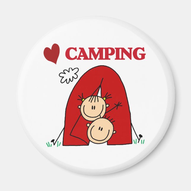 Ich liebe Camping Magnet (Vorne)