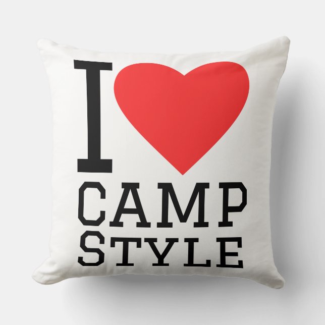 Ich liebe Camping-Stil  Kissen (Vorderseite)