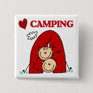 Ich liebe Camping T-Shirts und Geschenke Button