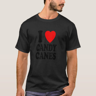 Ich liebe Candy Canes Winter Pfefferminz Weihnacht T-Shirt