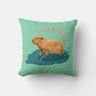 Ich liebe Capybaras Kissen