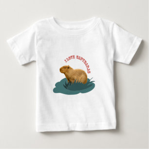 Ich liebe Capybaras Niedliches Capybara-Fan Baby T-shirt