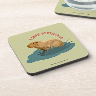 Ich liebe Capybaras Niedliches Capybara-Fan Getränkeuntersetzer