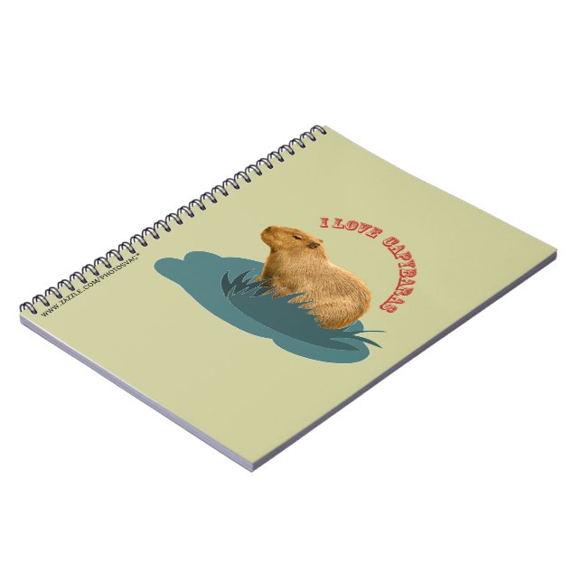 Ich liebe Capybaras Niedliches Capybara-Fan Notizblock (Linke Seite)