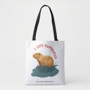 Ich liebe Capybaras Niedliches Capybara-Fan Tasche