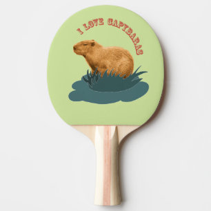 Ich liebe Capybaras Niedliches Capybara-Fan Tischtennis Schläger