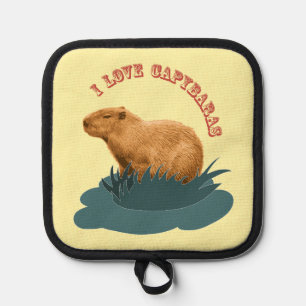 Ich liebe Capybaras Niedliches Capybara-Fan Topflappen