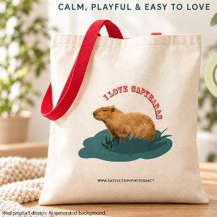 Ich liebe Capybaras Niedliches Capybara-Fan Tragetasche