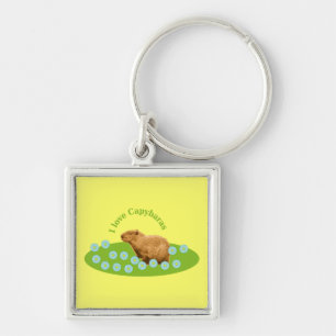 Ich liebe Capybaras Schlüsselanhänger