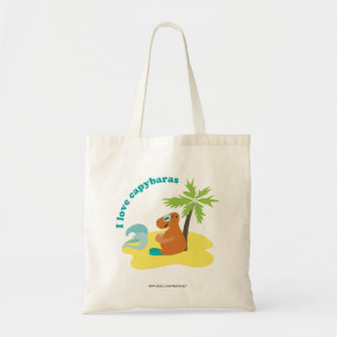 Ich liebe Capybaras Tropical Beach Art Tragetasche