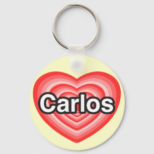 Ich Liebe Carlos. Ich Liebe dir Carlos. Herz Schlüsselanhänger