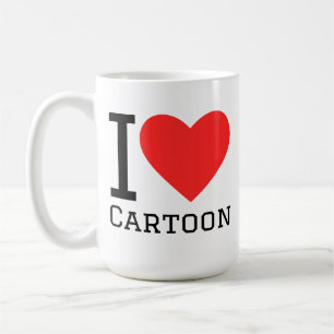 Ich liebe Cartoon Kaffeetasse