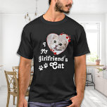 Ich Liebe Cat Custom Heart Foto meiner Freundin T-Shirt<br><div class="desc">Wen Liebe du wirklich? Deine Freundin oder ihre Katze! Geben Sie Ihrem Freund diesen Valentinstag das perfekte Geschenk mit diesem lustigen Katzenliebhaber-Shirt! Ein Muss für jeden Katzenliebhaber, Katze Mama und Katzenpapa ! Eine lustige Drehung auf meiner Liebe My Girlfriend, dieses Shirt Zitat "I Liebe My Girlfriend's Cat" ... Personalisieren Sie...</div>