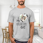 Ich Liebe Cat Custom Niedlich Heart Foto meiner Fr T-Shirt<br><div class="desc">Wen Liebe du wirklich? Deine Freundin oder ihre Katze! Geben Sie Ihrem Freund diesen Valentinstag das perfekte Geschenk mit diesem lustigen Katzenliebhaber-Shirt! Ein Muss für jeden Katzenliebhaber, Katze Mama und Katzenpapa ! Eine lustige Drehung auf meiner Liebe My Girlfriend, dieses Shirt Zitat "I Liebe My Girlfriend's Cat" ... Personalisieren Sie...</div>
