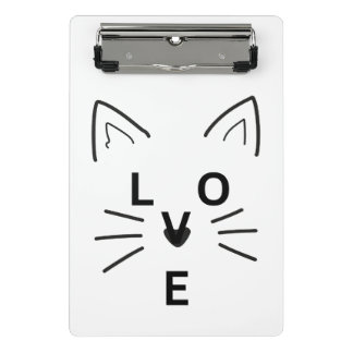 Ich Liebe Cat Niedlich Meow Meow Mini Klemmbrett