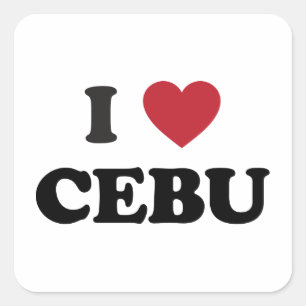 Ich liebe Cebu Philippinen Quadratischer Aufkleber