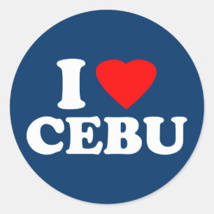 Ich liebe Cebu Runder Aufkleber