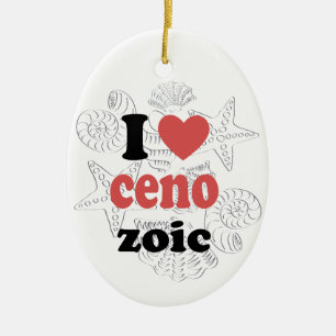 Ich Liebe Cenozoic lustiges Zitat für Wissenschaft Keramik Ornament