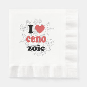 Ich Liebe Cenozoic lustiges Zitat für Wissenschaft Serviette