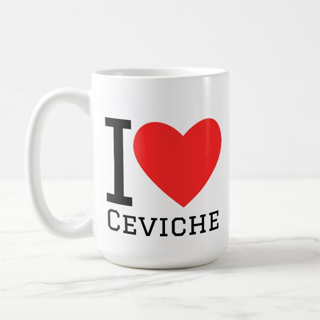 Ich liebe Ceviche Kaffeetasse (Links)