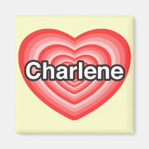 Ich Liebe Charlene. Ich Liebe dir Charlene. Herz Magnet