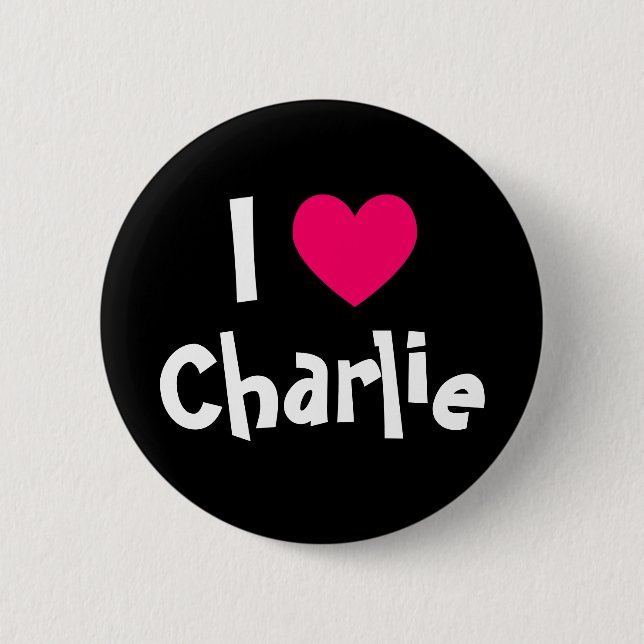 Ich liebe Charlie Button (Vorderseite)