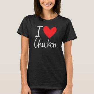 Ich liebe Chicken Heart Latin Food Burrito Taco En T-Shirt
