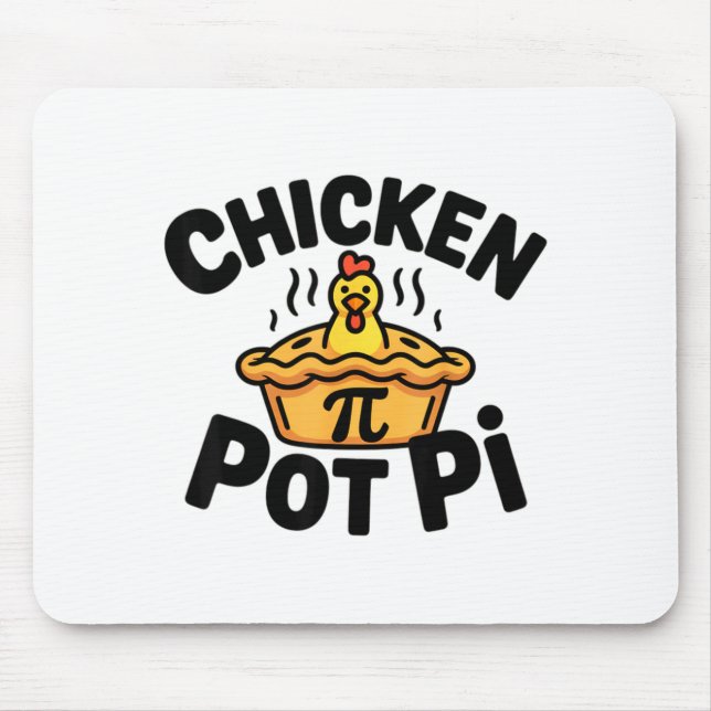 Ich liebe Chicken Pot Pi Math Food Pun  Mousepad (Vorne)