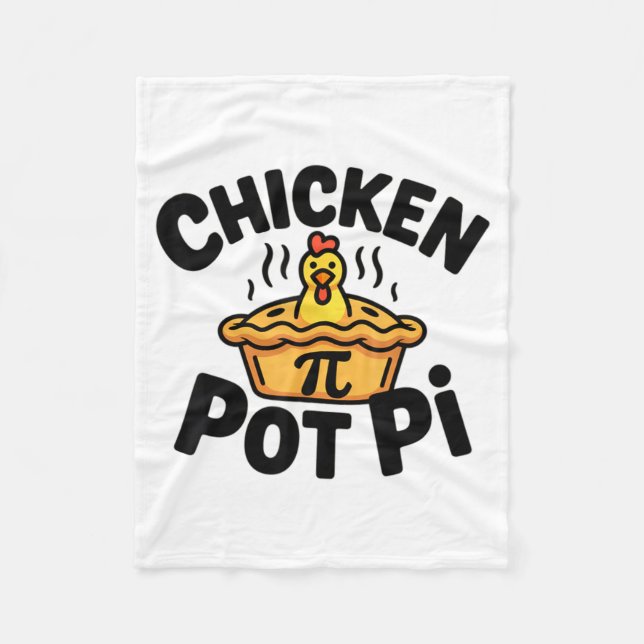 Ich liebe Chicken Pot Pi Mathe Essen Wortwitz  Fleecedecke (Vorderseite)