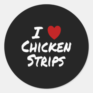 Ich liebe Chicken Strips Lieblingsessen Finger Runder Aufkleber