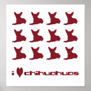 Ich liebe Chihuahuas Poster