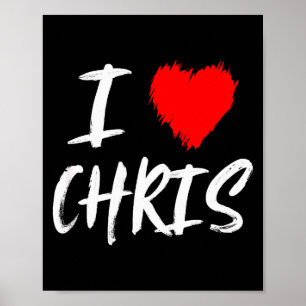 Ich liebe Chris Freund Ehemann Sohn Vater Valentin Poster