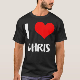 Ich Liebe CHRIS mein valententiner tut den Typ Lei T-Shirt