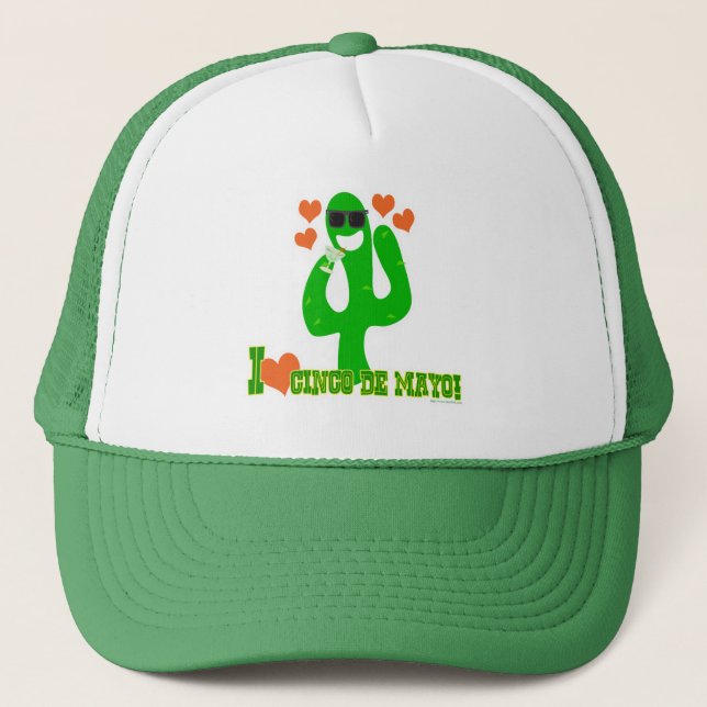 Ich Liebe Cinco De Mayo! Truckerkappe (Vorderseite)