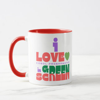 Ich liebe Cobol-Programmierung im grünen Bildschir Tasse