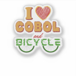 Ich liebe Cobol-Programmierung und den Fahrrad-Auf Aufkleber